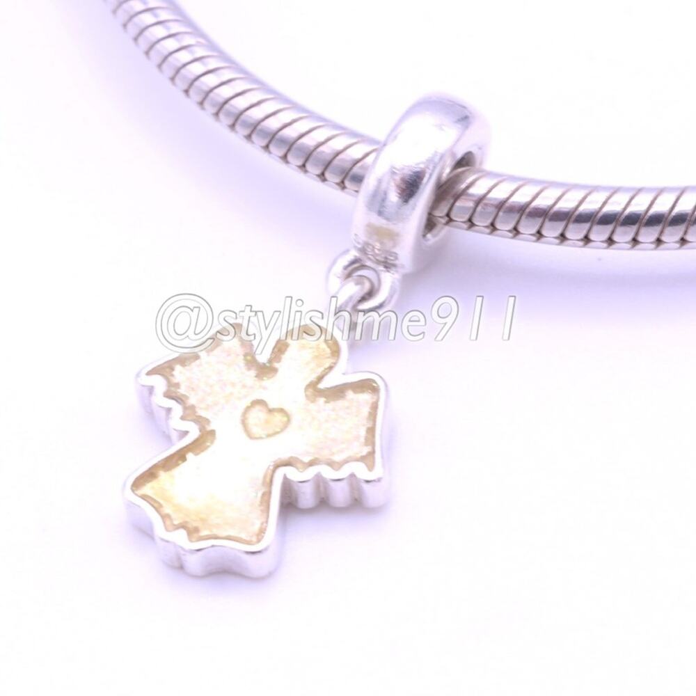 Authentic PANDORA Retired Snow Angel Dangle - 791238EN51